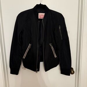 Levi's Black Bomber Jacket with Silver Accents